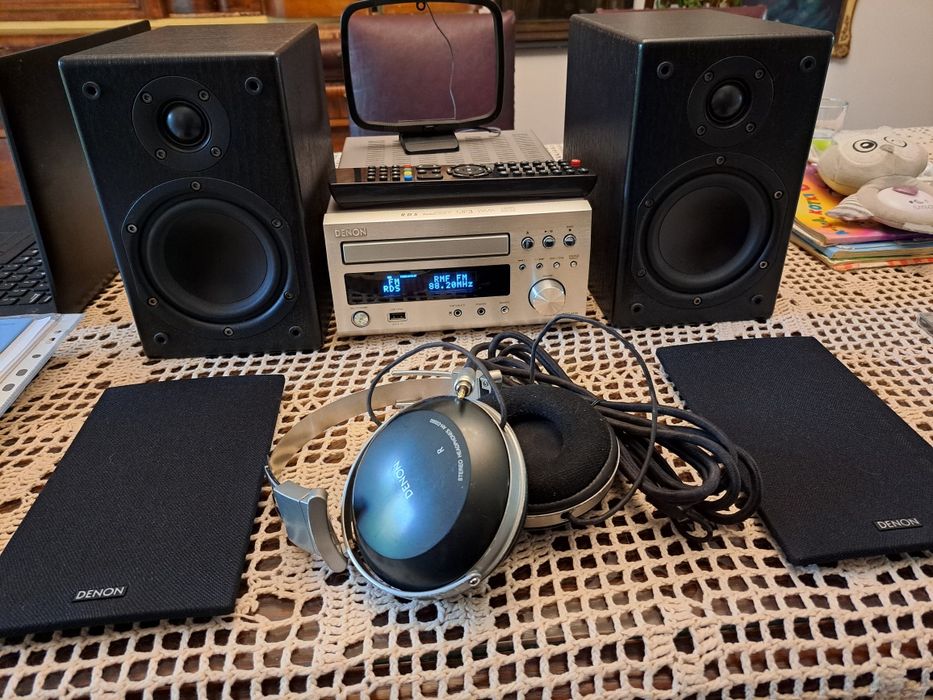 Denon wieza kolumny gramofon sluchawki