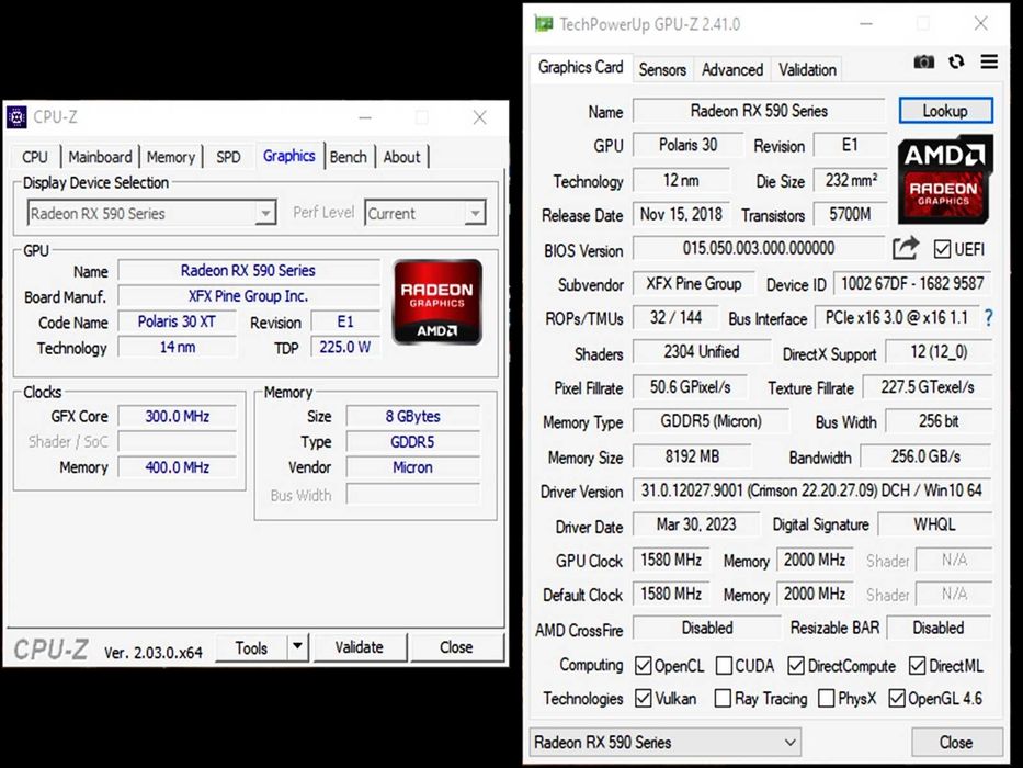 xFx 8GB Radeon Rx 590 Series - Karta graficzna