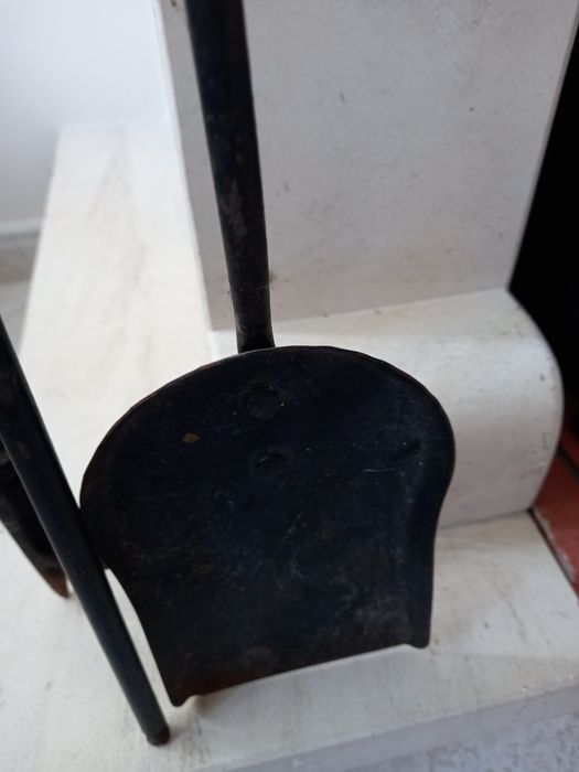 Conjunto 3 utensílios para Lareira em ferro macico