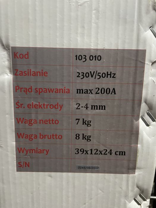 Spawarka Weldman inwertorowa ARC-205 200A