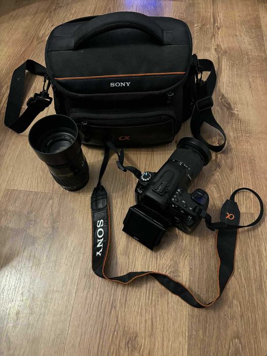 SONY a300 + obiektyw 18-70 / 3.5-5.6 + obiektyw 70-210 / 3.5-4.5+torba