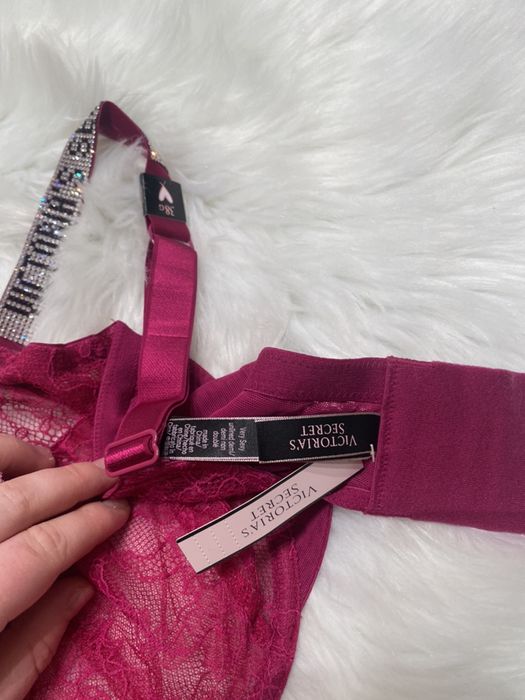 Biustonosz Victoria’s Secret VS fuksja 85G cyrkonie kryształki