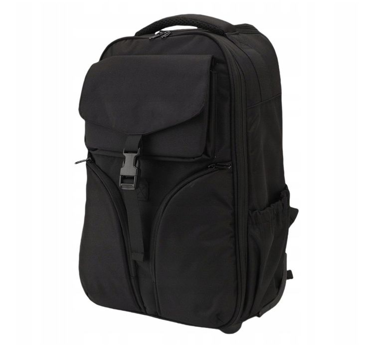 PYHODI 30L Plecak czarny z wysuwaną rączką na kółkach