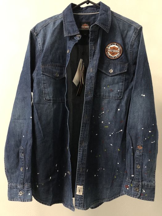 Мужская джинсовая рубашка