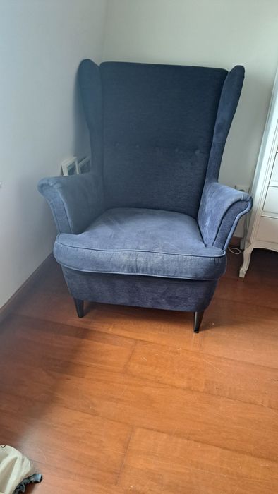 Poltrona Ikea Strandmon Azul