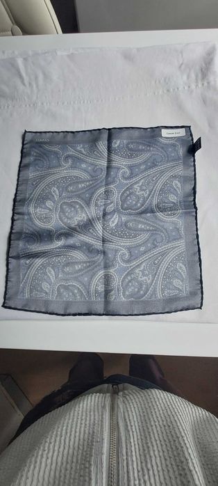 Canali, jedwabna poszetka męska (100% jedwab, wzór Paisley)