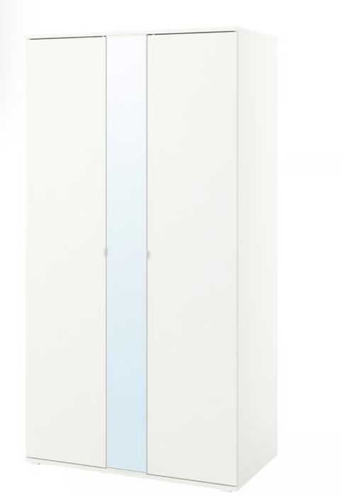 roupeiro com 2 portas e espelho, branco