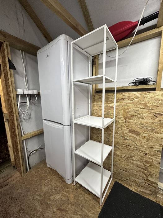 Regal metalowy loft bialy ocynkowany do lazienki warsztatu