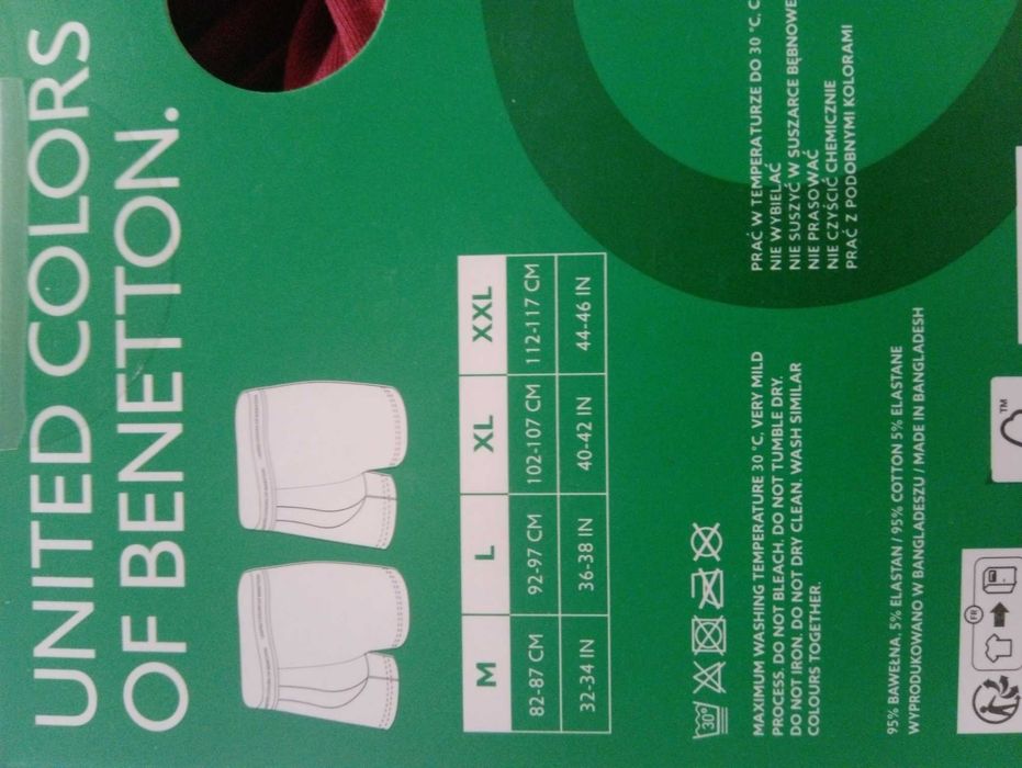 2pack bokserki męskie United Colors od Benetton roz. XL