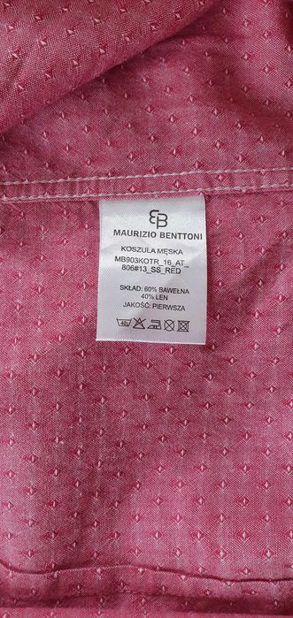 Koszula męska L Maurizio Benttoni krótki rękaw