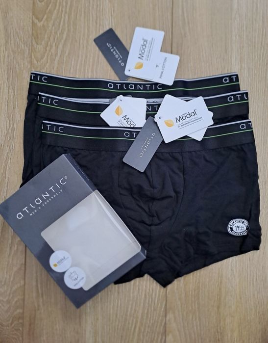 3x Bokserki, szorty męskie Atlantic, r. S