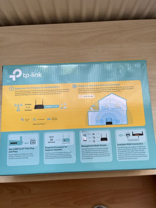 Nowy Router TP-Link TL-MR150 4G LTE Wi-Fi | Na kartę SIM