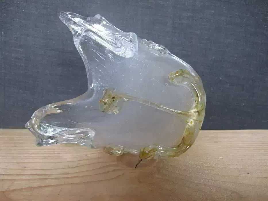 Szklany klosz do żyrandola_BURSZTYNOWY KWIAT_E 27