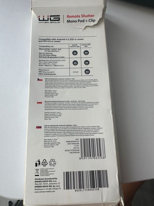 Селфі палка WG Remote Shutter