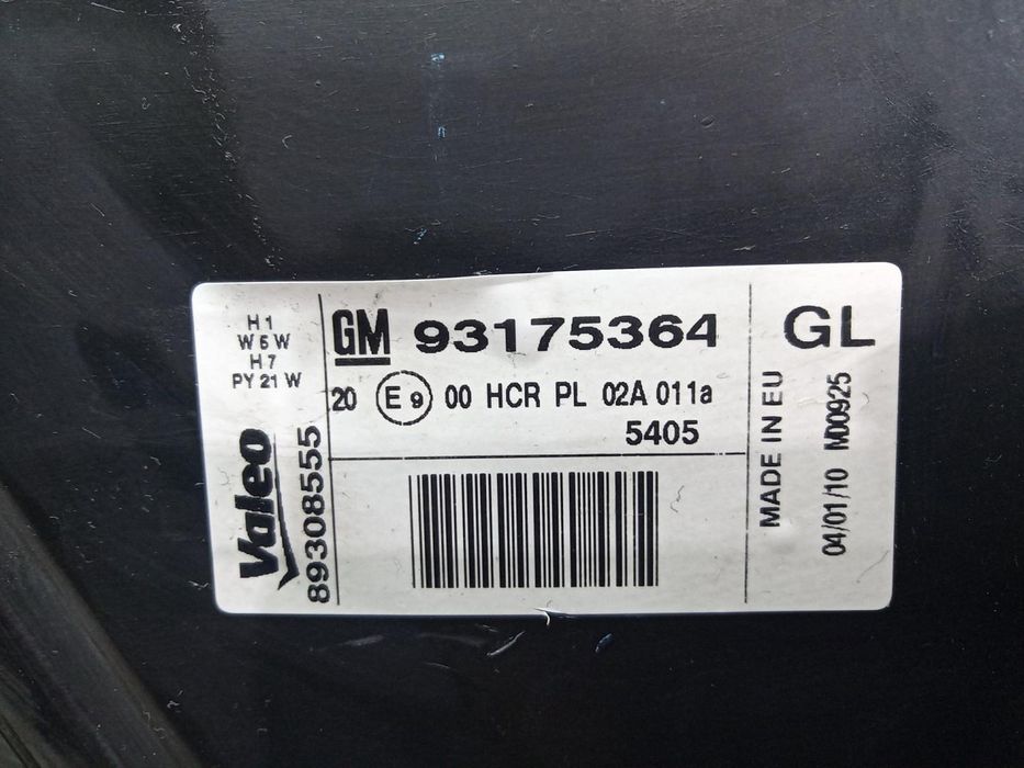 farol esquerdo opel meriva