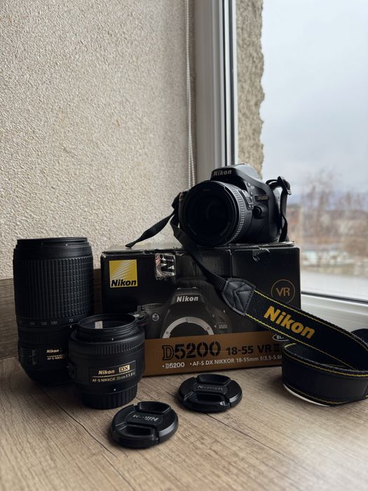 Nikon D5200 + об’єктиви 50mm, 35mm, 70‑300mm — пробіг 21 408 кадрів!
