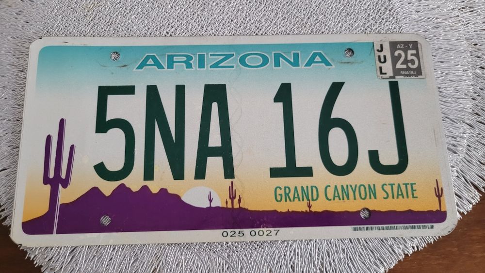 Tablica rejestracyjna USA Arizona