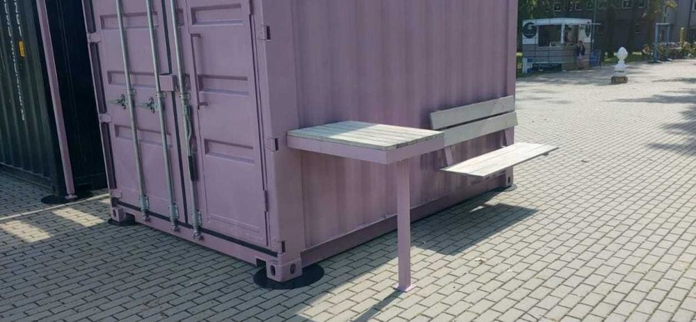 Kontener gastronomiczny RÓŻOWY z antresolą (2)