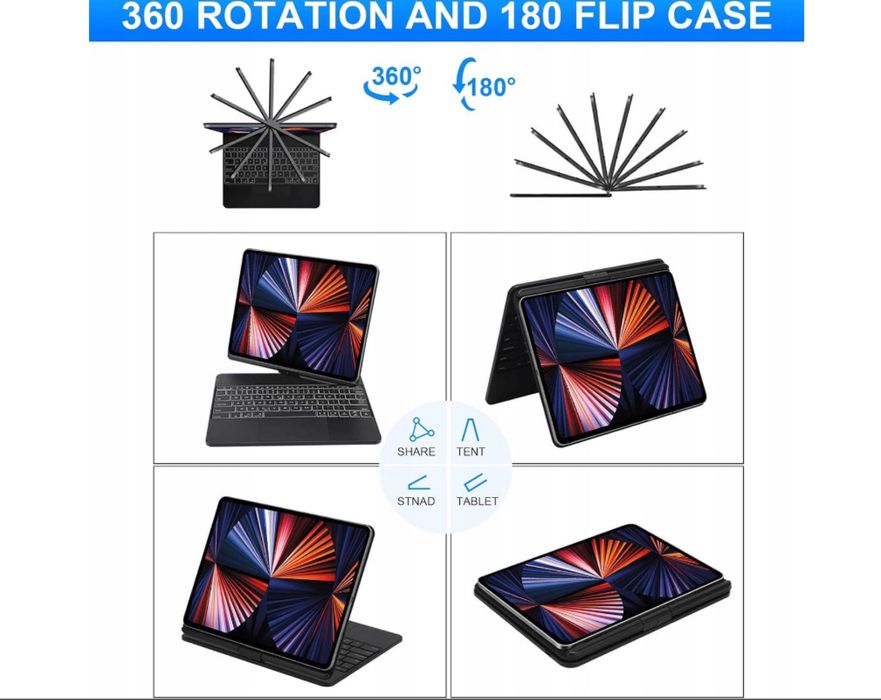 Klawiatura Apple magic kayboard Ipad 12.9 pro  3 4 5 generacja