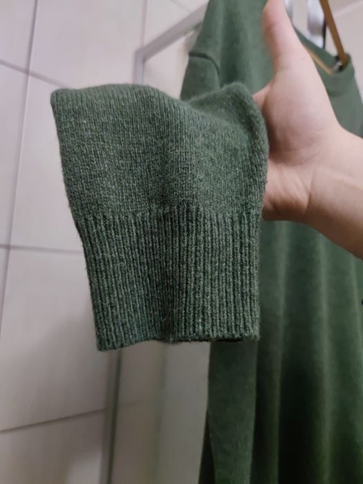 Sweter męski XL  marki !SOLID w kolorze zgaszonej, butelkowej zieleni.