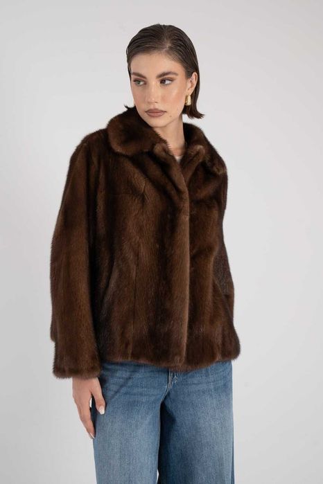 Норковая шуба Италия новая коллекция норка Saga Furs Норковый жакет