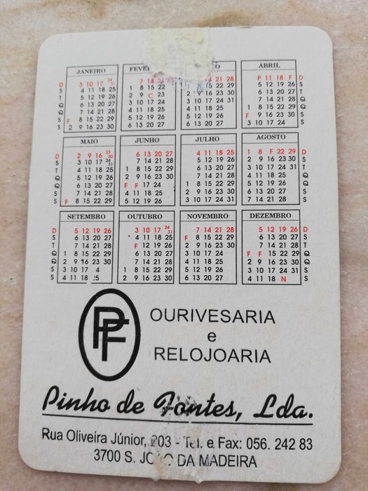 Calendário Dragão 1993