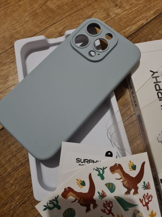 SURPHY Silikonowe etui do iPhone 15 pro folia ochronna
ochronną na wyś