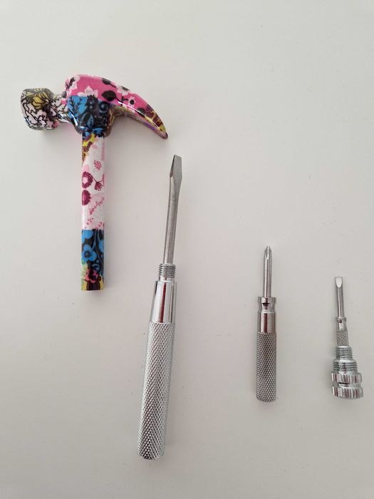 Martelo 5 em 1. Martelo Metal com Chaves de Fenda e Estrela