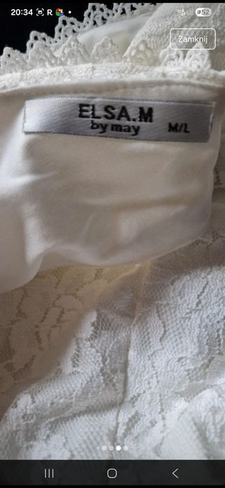 Sukienka biała  tiulowa M/L