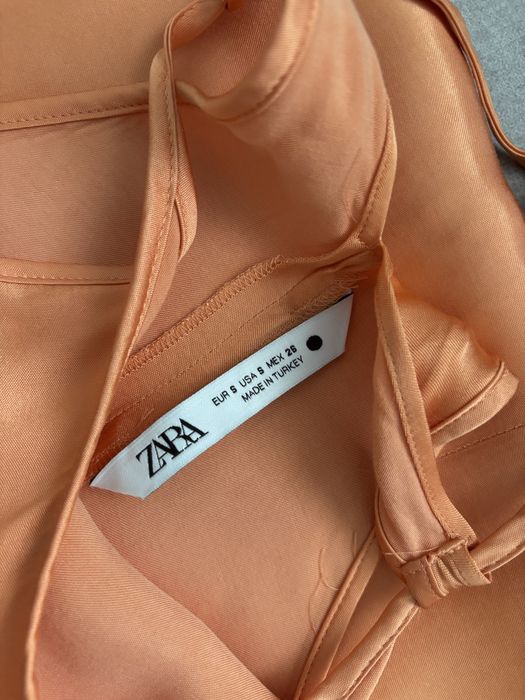 S-M Zara довга сатинова сукня