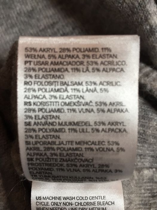 Sweterek H&M z wełny z alpaką
