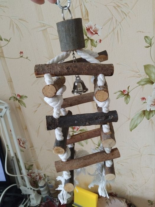 Гойдалка і іграшка для папуги