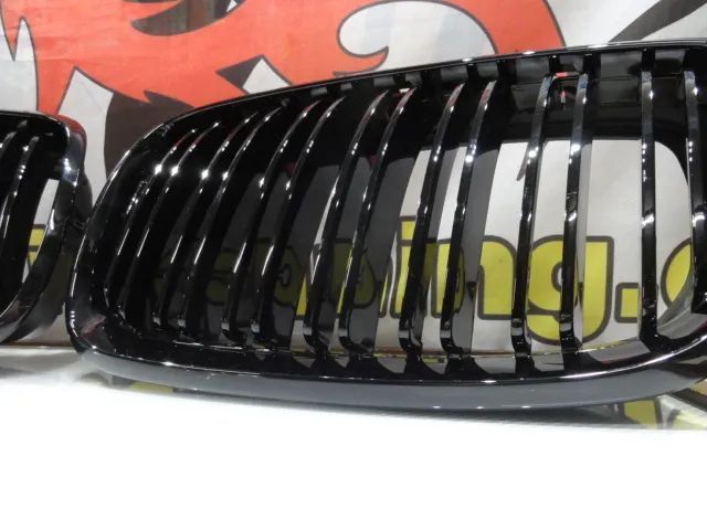 Grelha frontal em preto piano brilhante para BMW X5 E70 2006-2010 M4 look / dupla lâmina em Plastico ABS