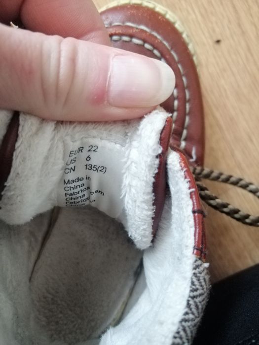 Buciki lekko ocieplane rozmiar 22 h&m