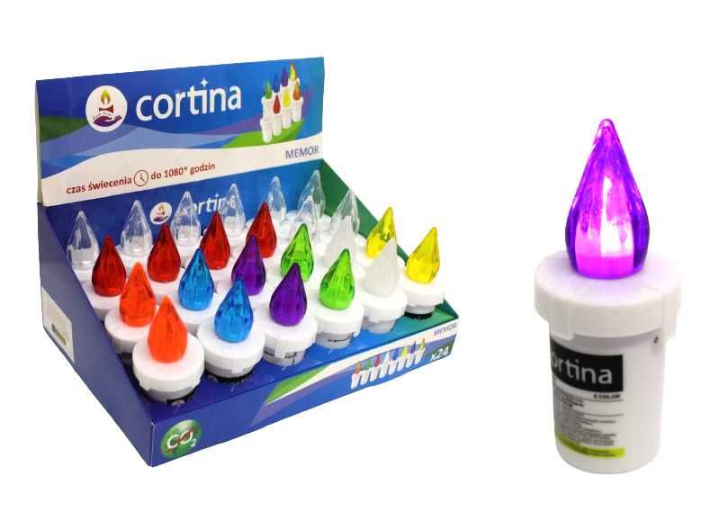wkład do znicza led 24 x  mix kolor