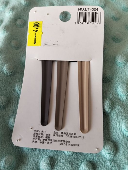 Zestaw 3 metalowych spinek do włosów