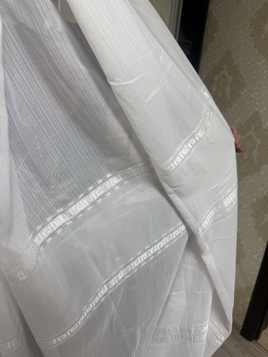 Шикарна готова на тісьмі тюль льон коротка нова.