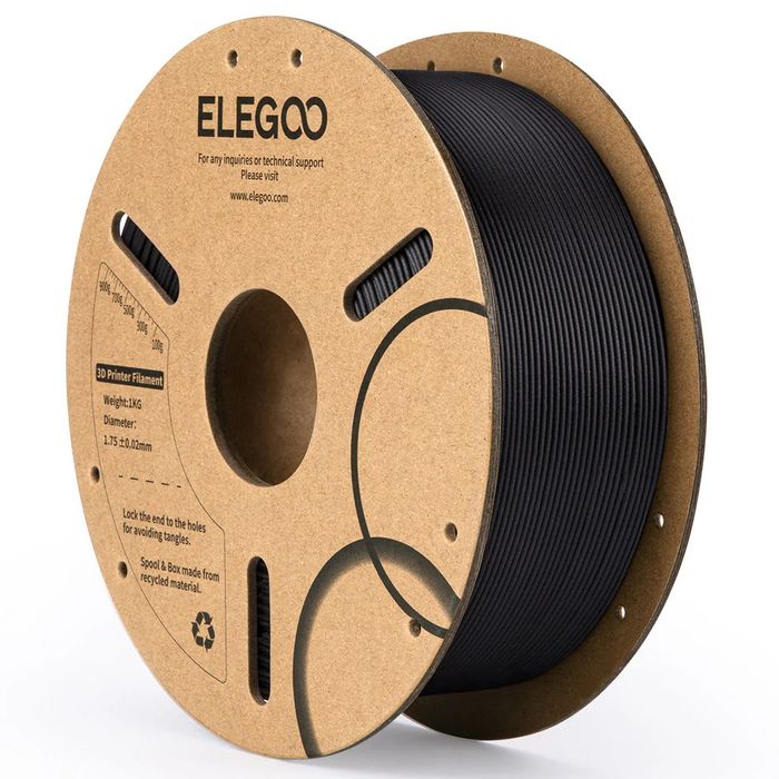 1KG PLA - CF - PLA reforçado com fibra de carbono - Preto - Impressão