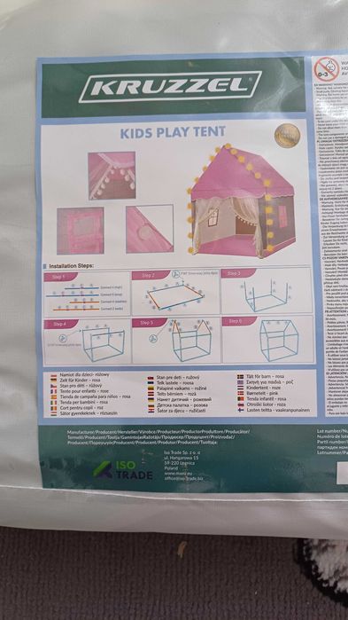 Namiot dla dzieci różowy