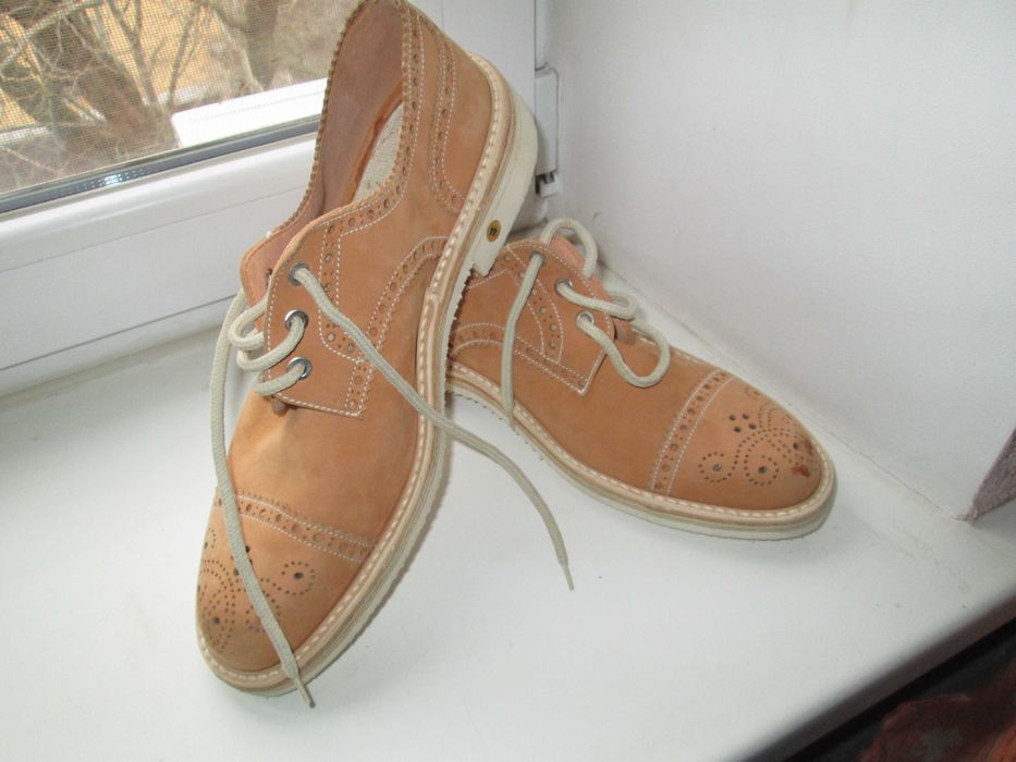 Итальянские туфли на шнурках р 43 нубук Новые ТОРГ
