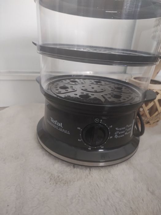 Parowar Tefal czarny  zdrowe posiłki obiady