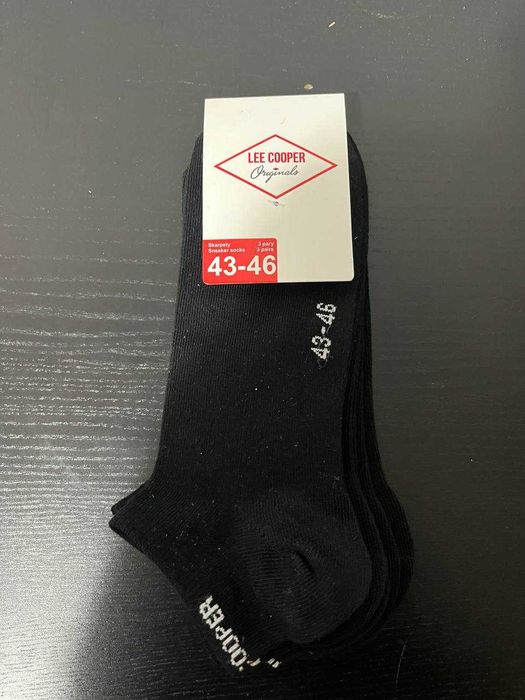 ZESTAW SKARPETEK stopki LEE COOPER 43-46 czarne 3 pary