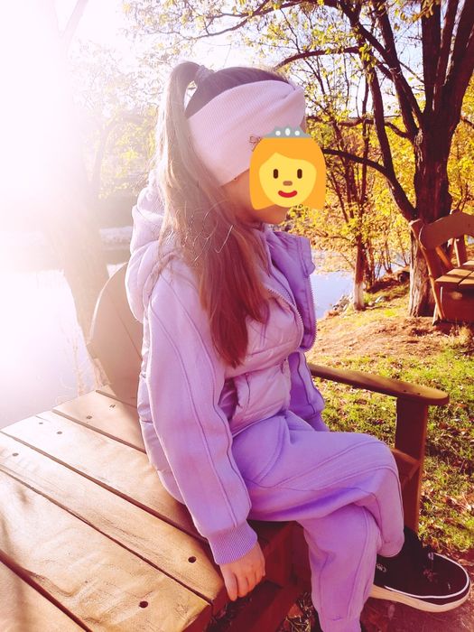 Комбінезон, ромпер на флісі + шапка в рубчик