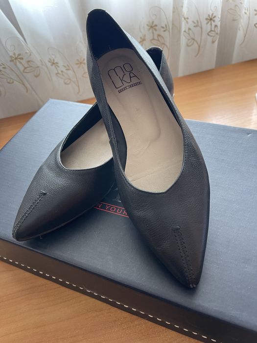 Туфлі балетки шкіряні