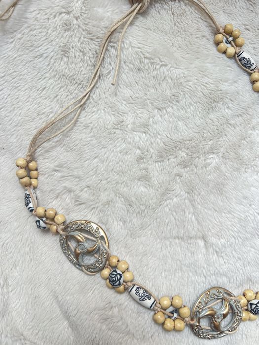 Pas pasek wiązany boho etno etniczny plemienny bohemian handmade 26