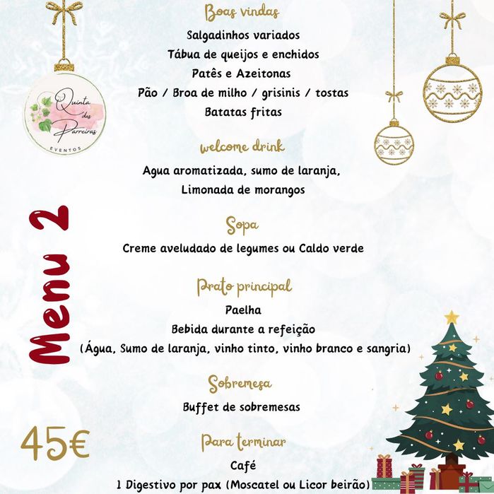 Espaço para jantares de Natal