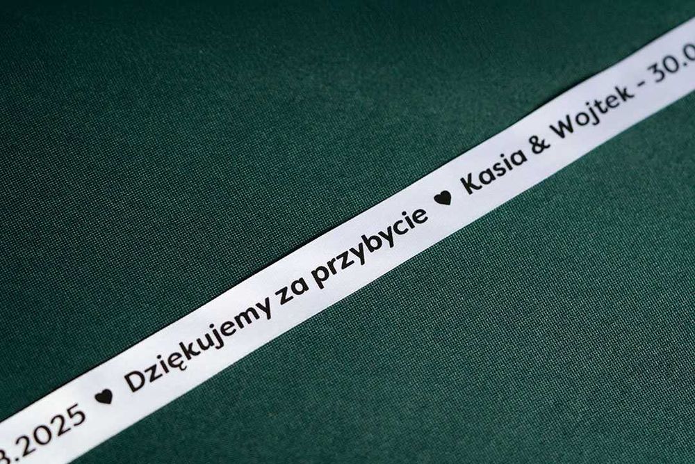 Winietki Wstążki z Nadrukiem na Wesele, Winietka wstążka