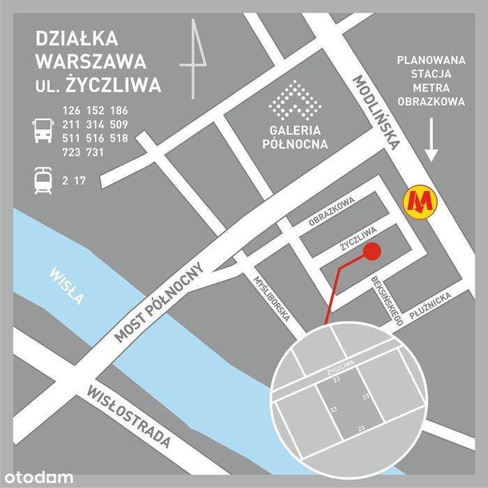 Działka budowlana – Warszawa Białołęka, Żerań • bezpośrednio