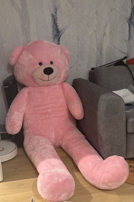 Duży Pluszowy  różowy miś XXL 190cm  nowy bez metki