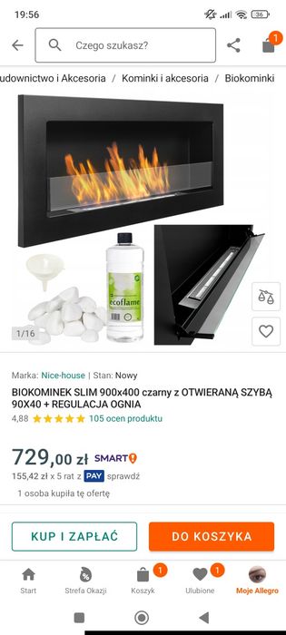 Kominek na bio paliwo